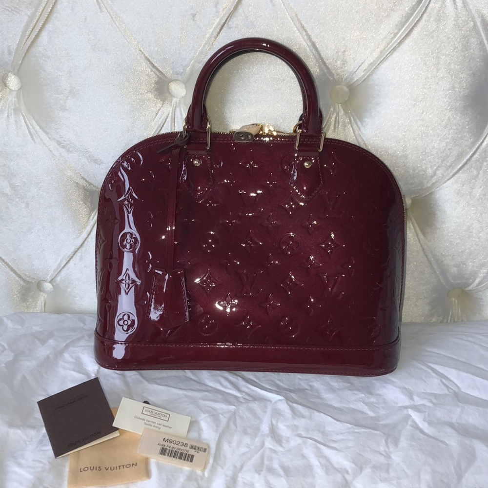 Louis Vuitton Alma PM Patent Leather Griotte RARE